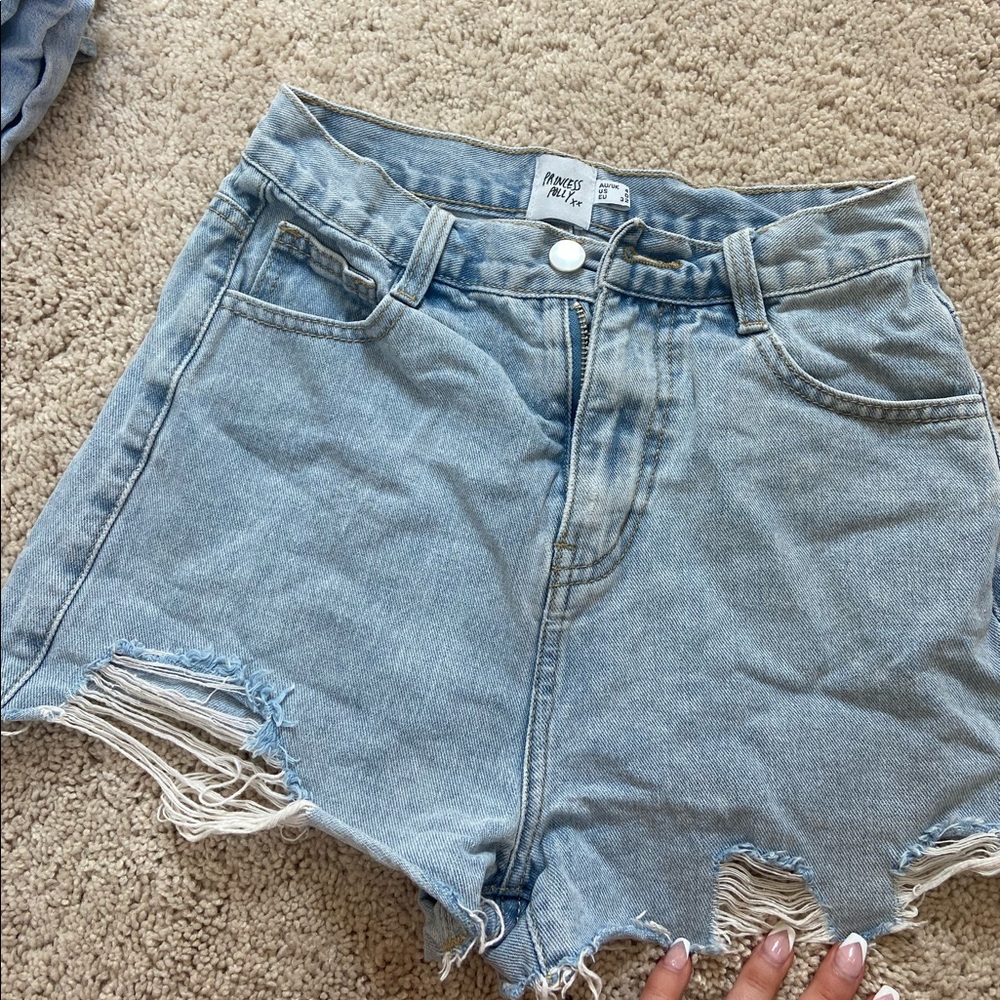 Princess Polly Denim High Waisted Shorts